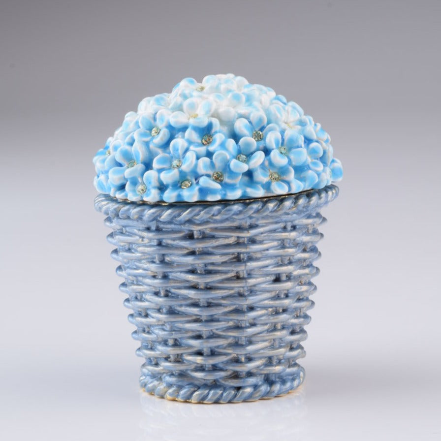 Blue Flowers in Basket