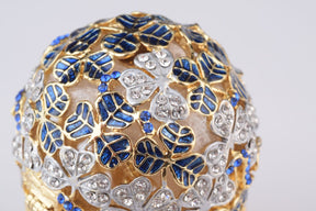 Blue Faberge Egg with Car Inside