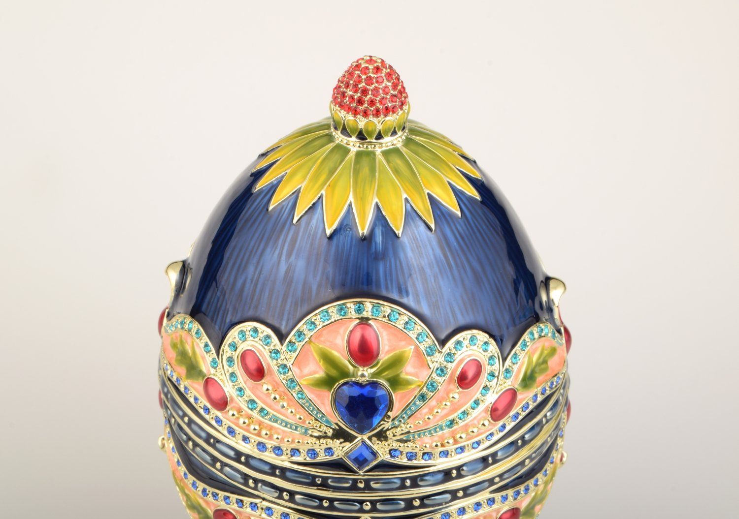 Blue Colorful Russian Egg Music Box Keren Kopal