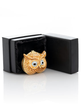 Brown Owl head trinket box