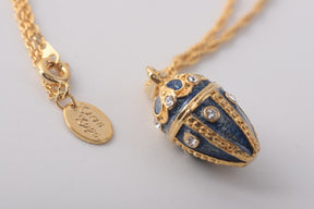 Keren Kopal Blue & Gold Egg Pendant Necklace Pendant 39.00