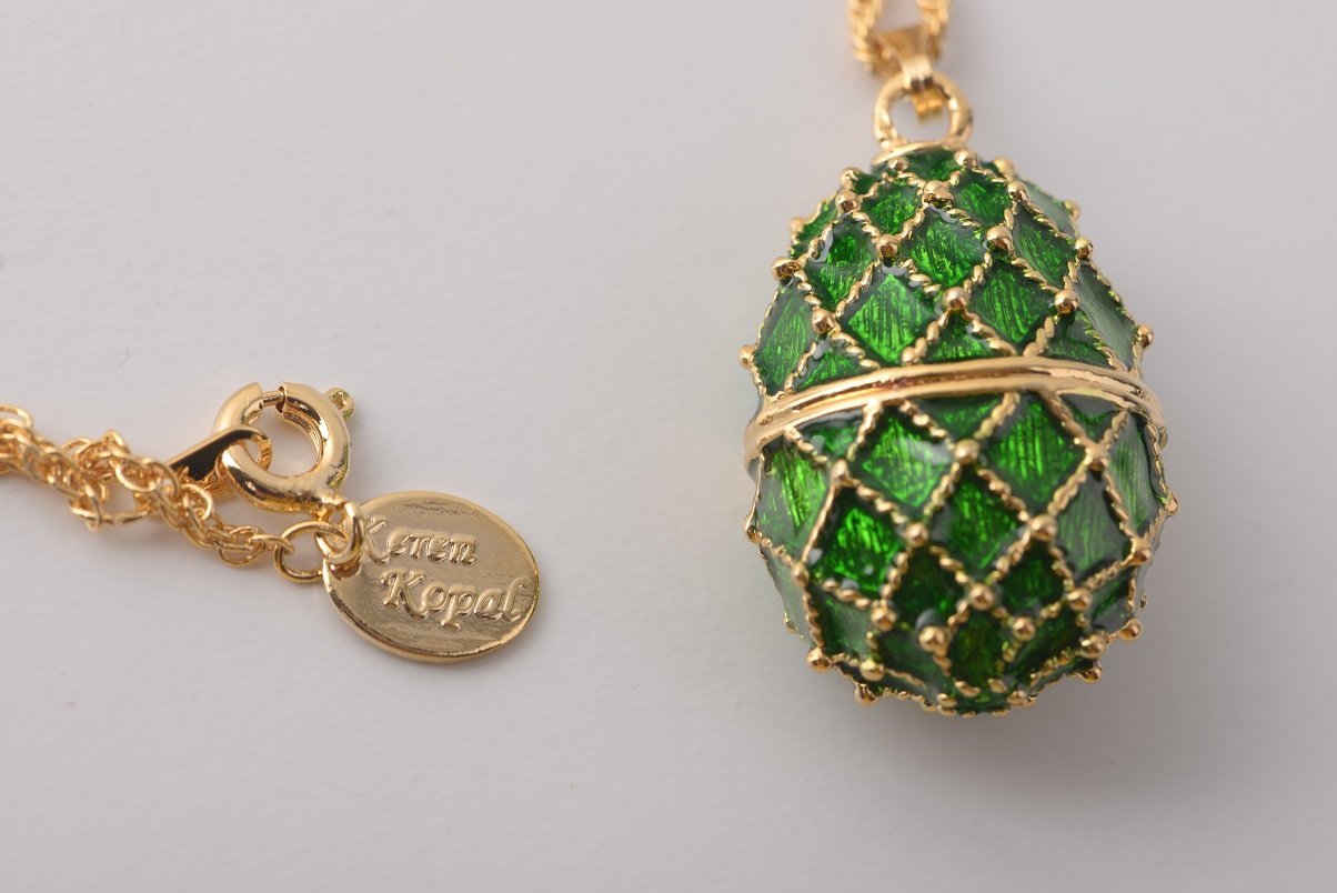 Keren Kopal Dark Green Egg Pendant Necklace Pendant 37.00