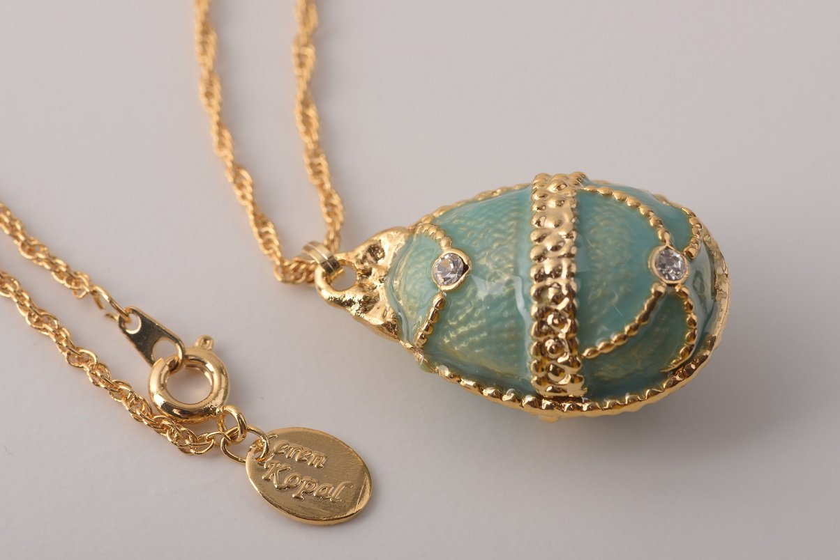 Keren Kopal Light Blue Egg Pendant Necklace Pendant 37.00