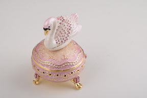 Keren Kopal Pink Faberge Egg with Swan  99.00