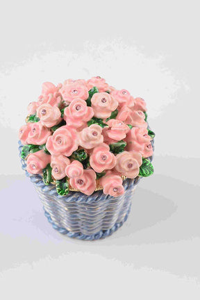 Keren Kopal Pink Flowers in Basket  64.00