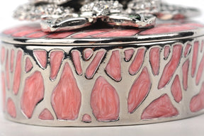Keren Kopal Pink Jewelry Box with Silver Flower  54.50