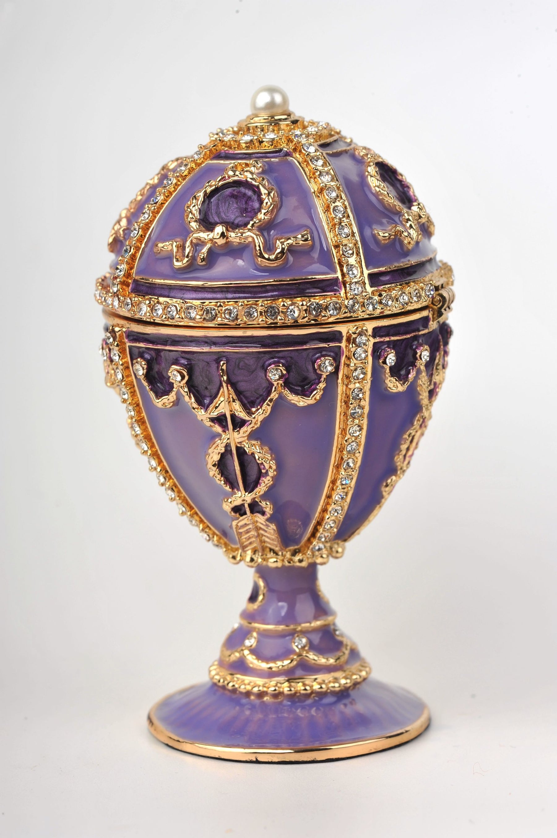 Keren Kopal Purple Faberge Egg with Pearl on top  72.00