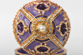 Keren Kopal Purple Faberge Egg with Pearl on top  72.00
