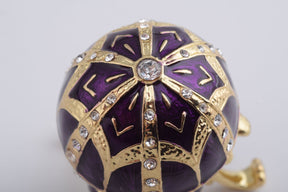 Keren Kopal Purple Faberge Style Egg with an Egg Pendant Inside  67.75