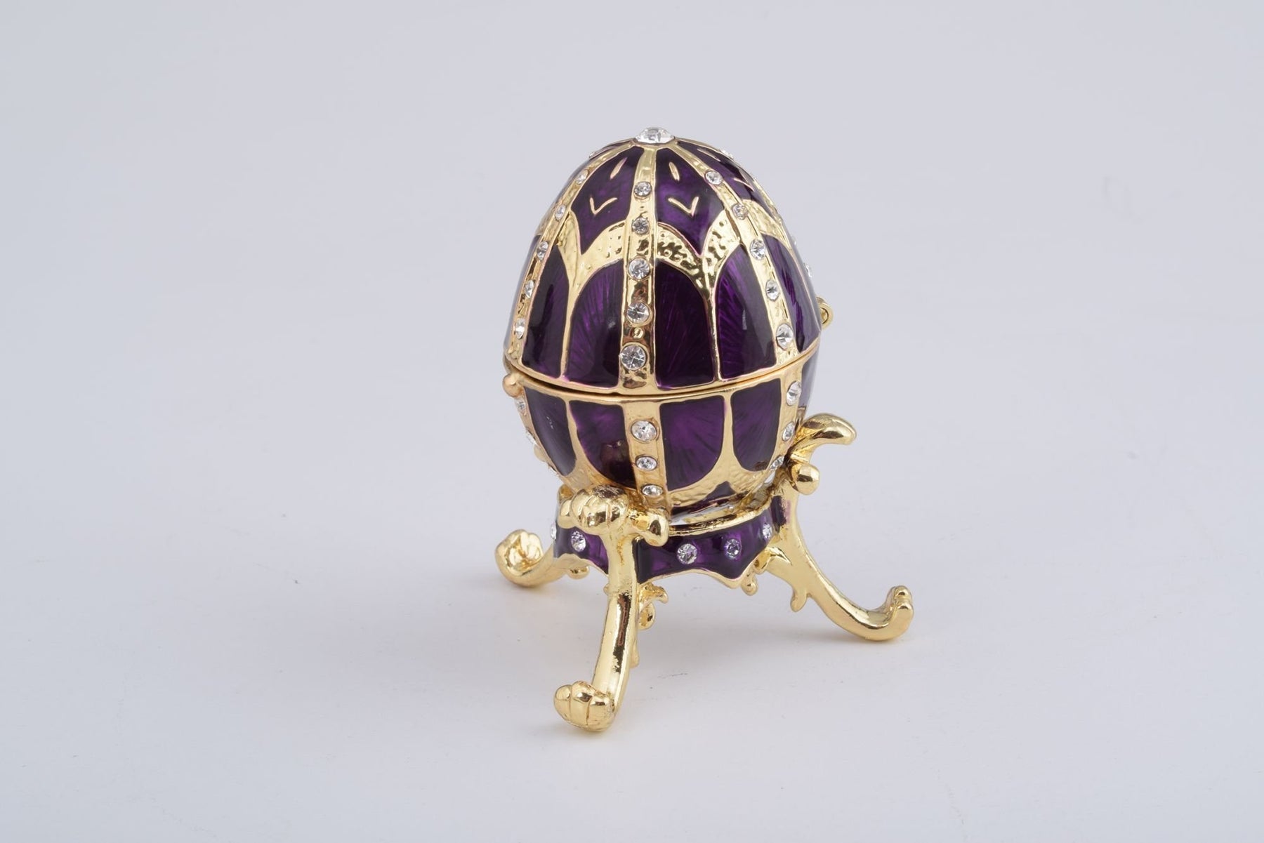 Keren Kopal Purple Faberge Style Egg with an Egg Pendant Inside  67.75