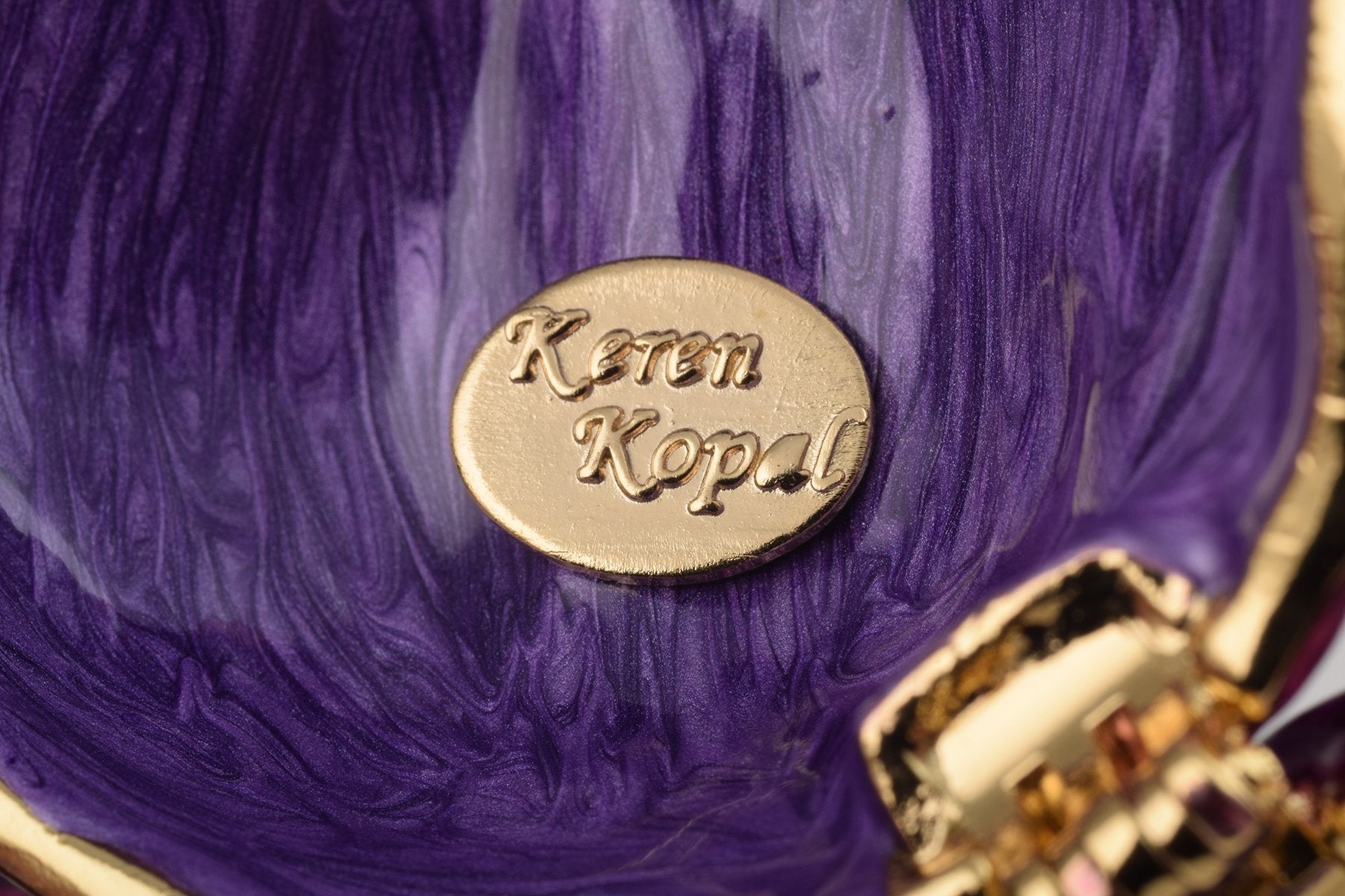 Keren Kopal Purple Rose Trinket Box  121.50