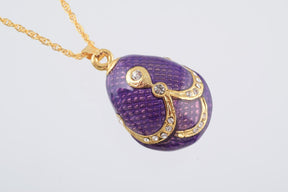Keren Kopal Purple & Gold Egg Pendant Necklace  39.00