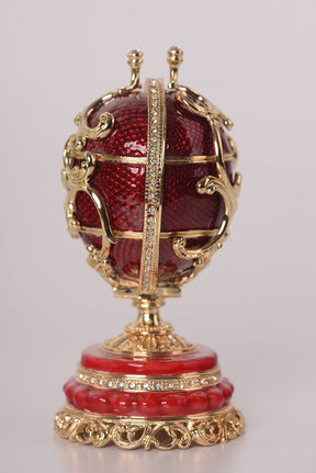 Keren Kopal Red Faberge Egg with a Removable Flower Bouquet  114.00