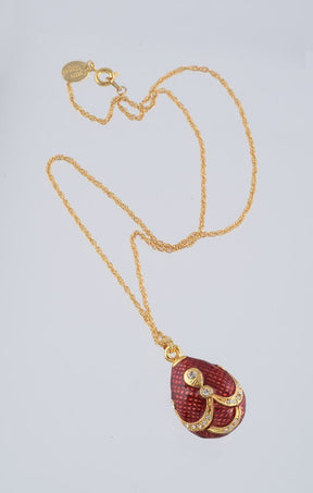 Keren Kopal Red & Gold Egg Pendant Necklace  39.00