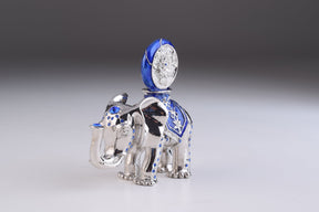 Keren Kopal Silver Elephant with Clock  71.50