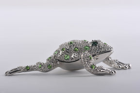 Keren Kopal Silver Frog with Green Crystals  29.50