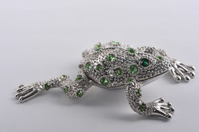 Silver Frog with Green Crystals  Keren Kopal