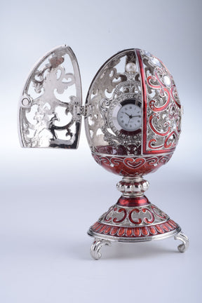 Silver & Red Faberge Egg  Keren Kopal