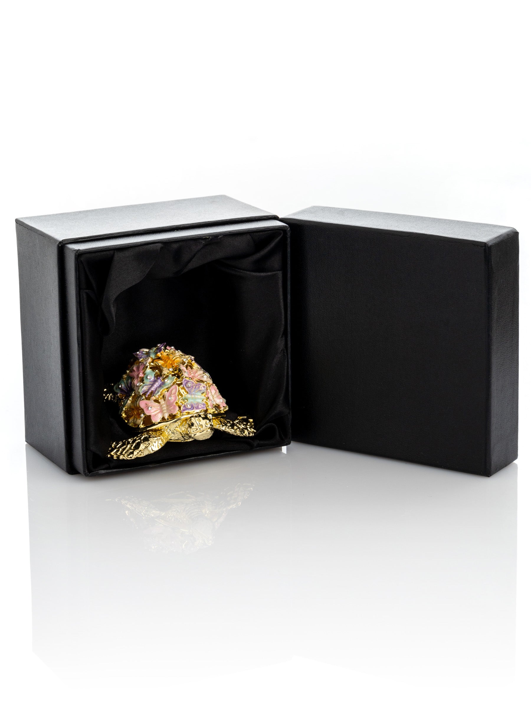 Golden Turtle Decorated with butterflies