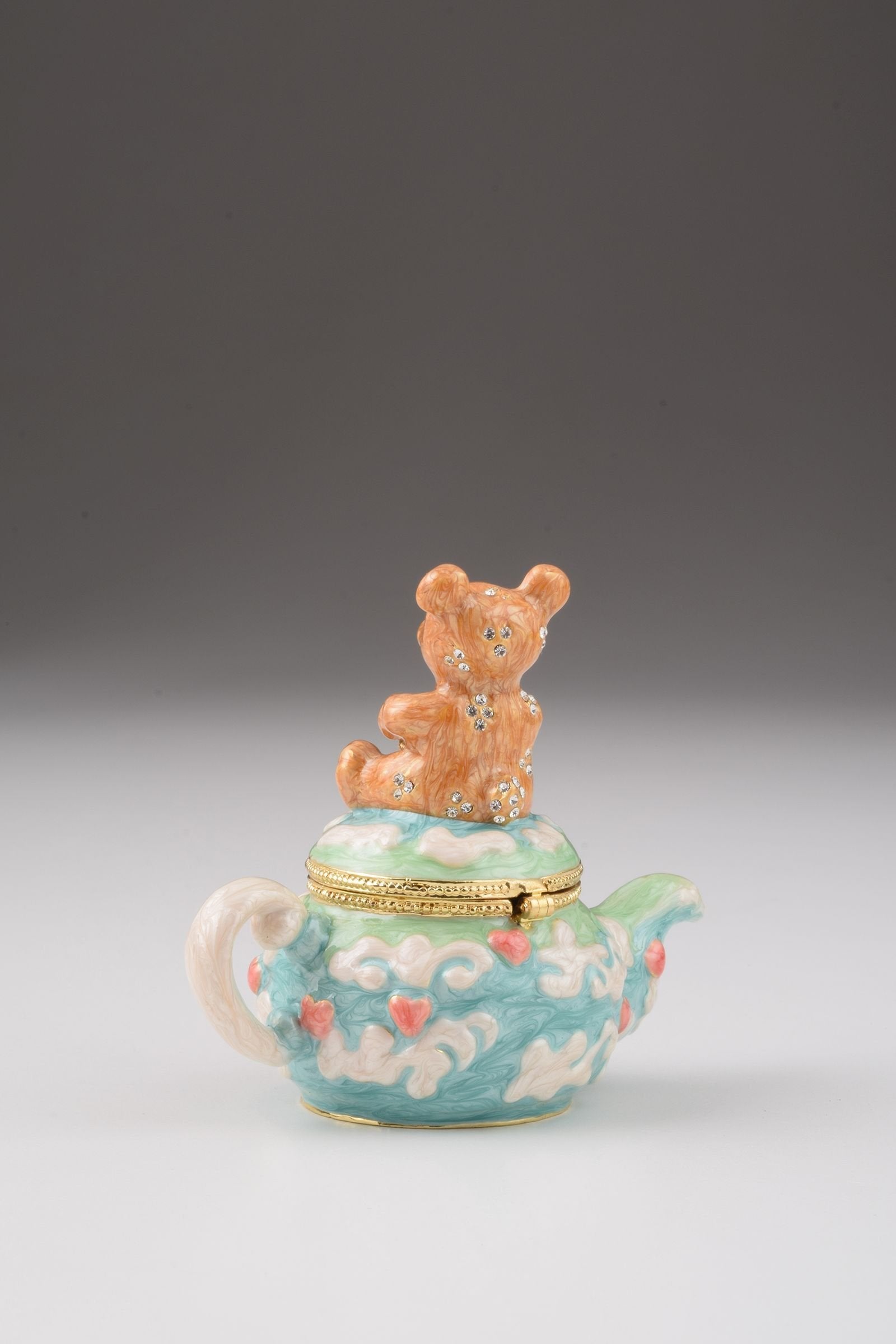 Keren Kopal Teddy Bear Sitting on a Teapot  89.00