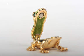 Keren Kopal Tiny Gold & Green Sitting Toad  17.00