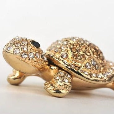 Tiny Silver and Gold Turtle  Keren Kopal