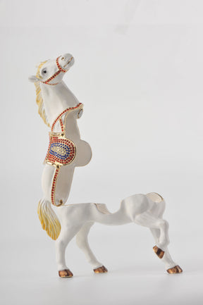 White Horse with Crystal Saddle  Keren Kopal