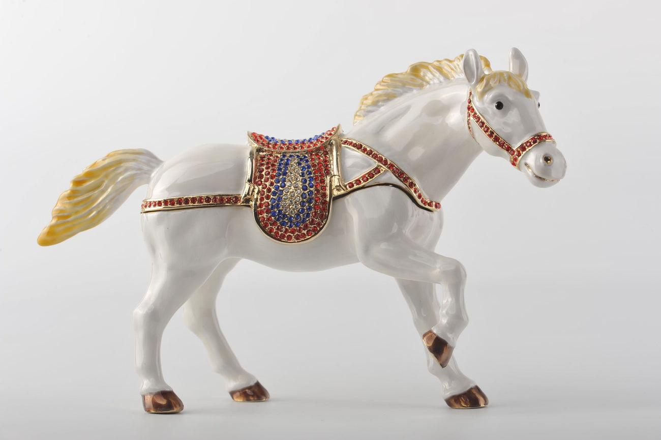 White Horse with Crystal Saddle