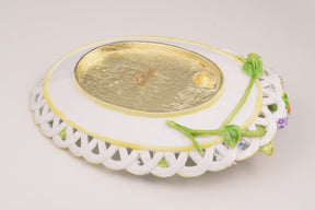 White Plate Decorated Trinket Box  Keren Kopal