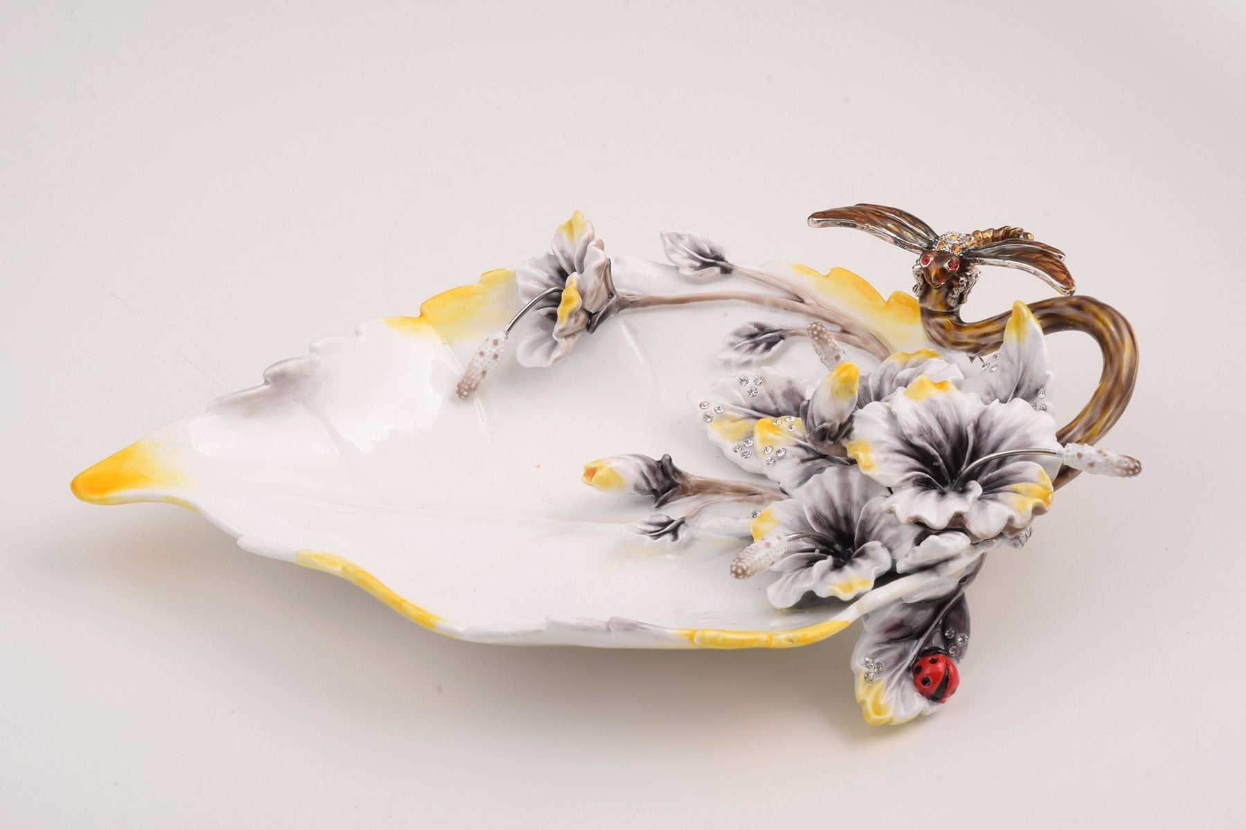 Keren Kopal White Plate with Flowers  179.00