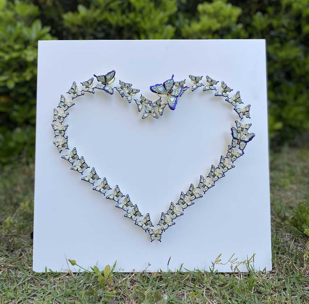 Heart of Love and Life Wall Art White