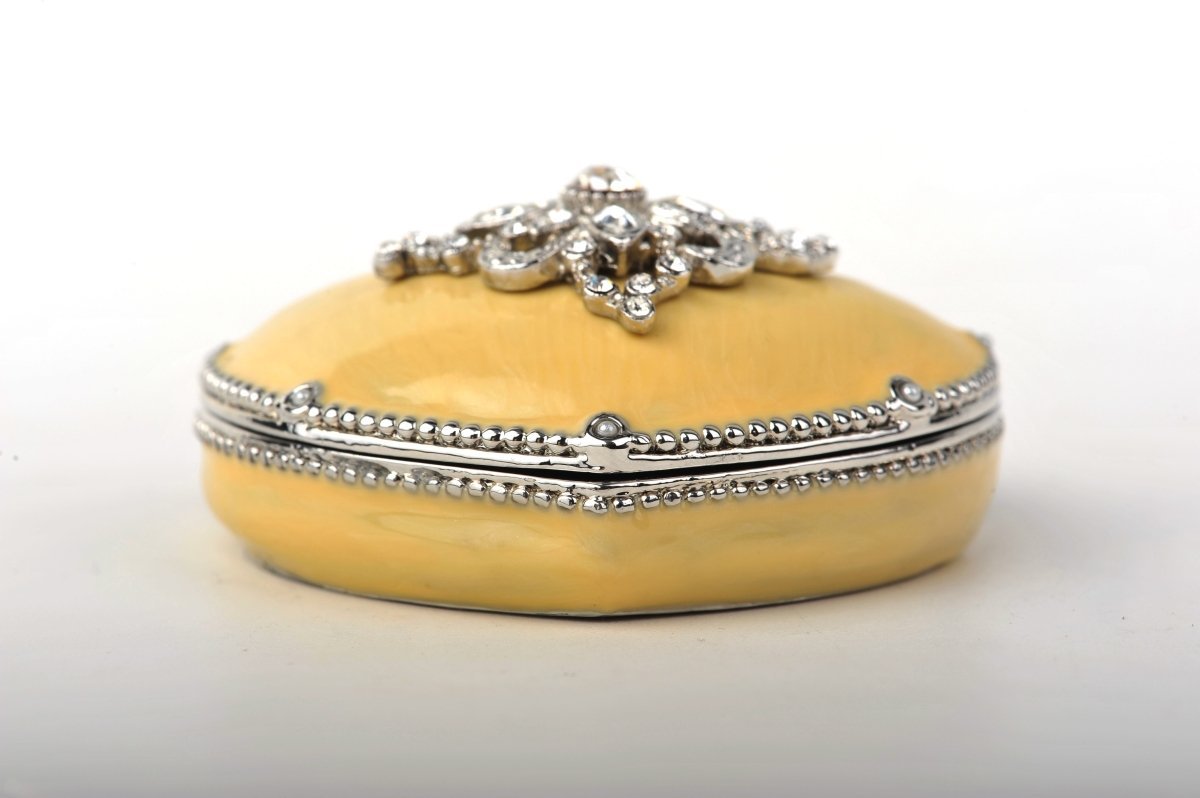 Keren Kopal Yellow Heart Shaped Trinket Box  56.50