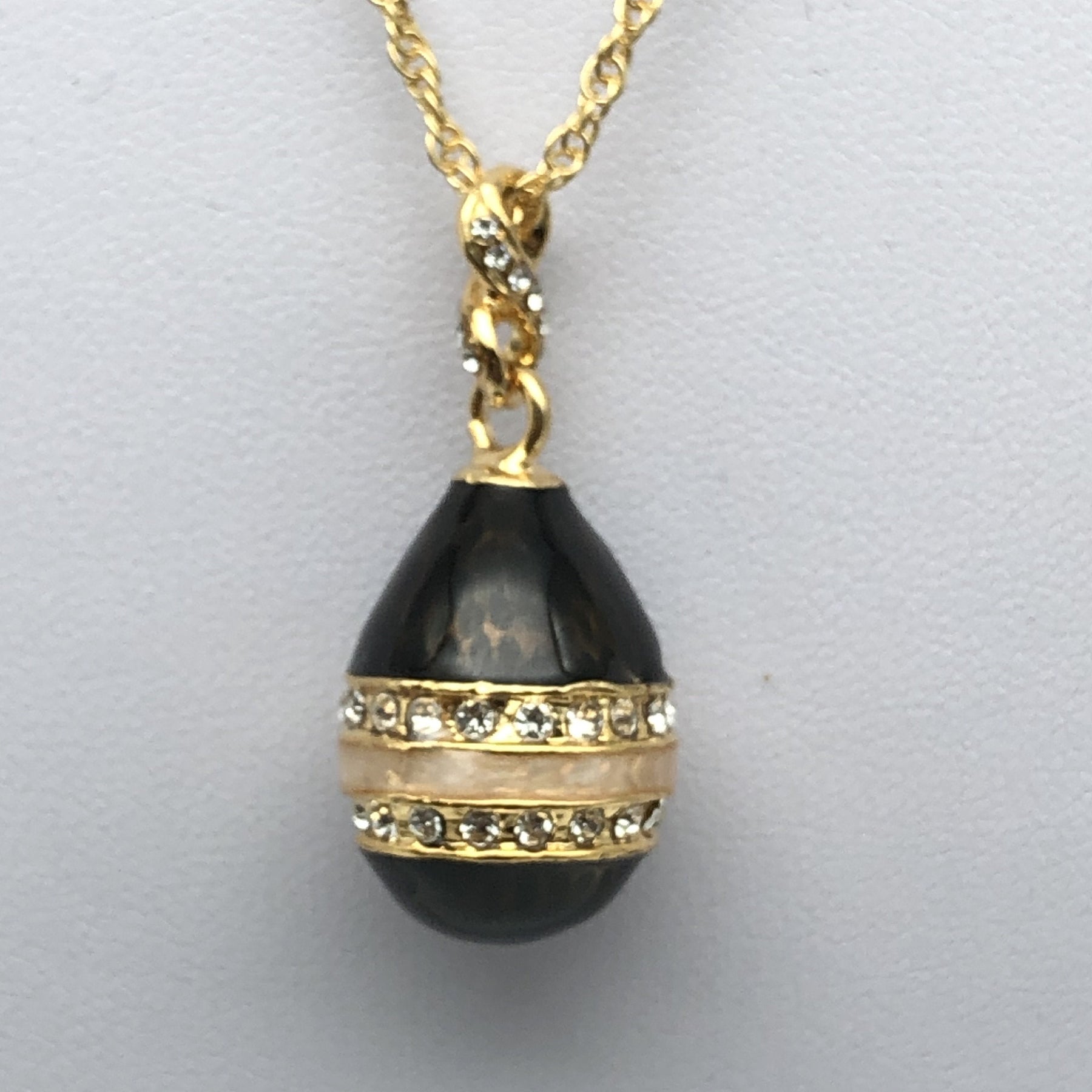 Black Egg Pendant Necklace jewelry Keren Kopal
