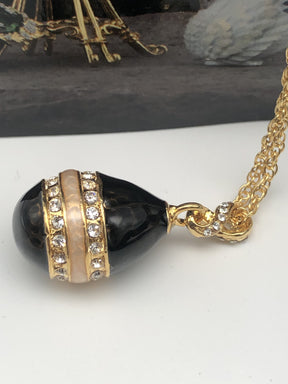 Black Egg Pendant Necklace jewelry Keren Kopal