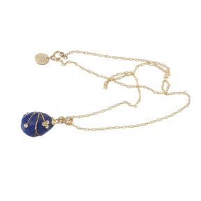 Blue Egg Pendant Gold Necklace jewelry Keren Kopal