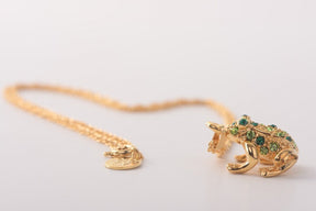 Keren Kopal Green Frog Pendant Necklace jewelry 39.00