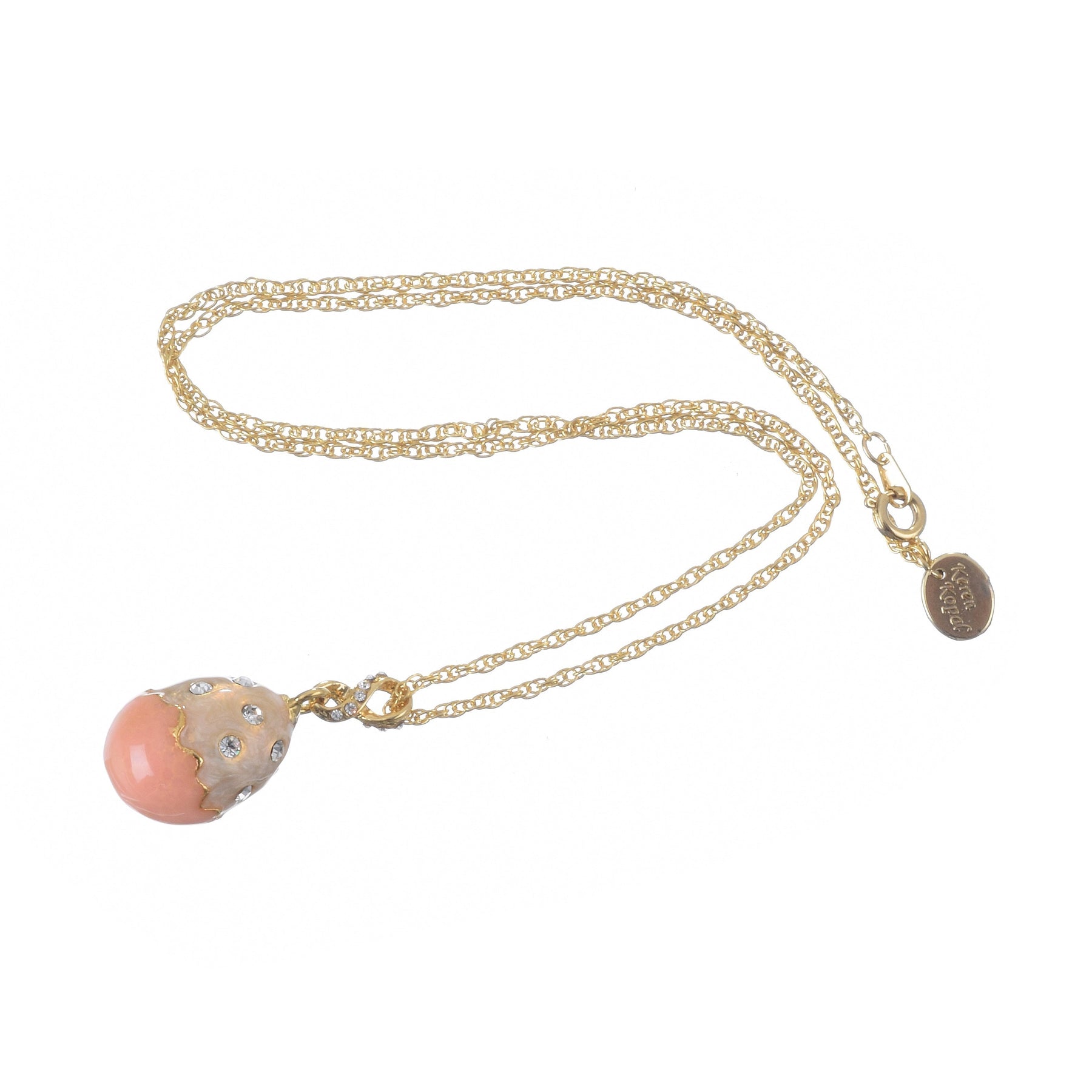 Pink Egg Pendant Necklace jewelry Keren Kopal