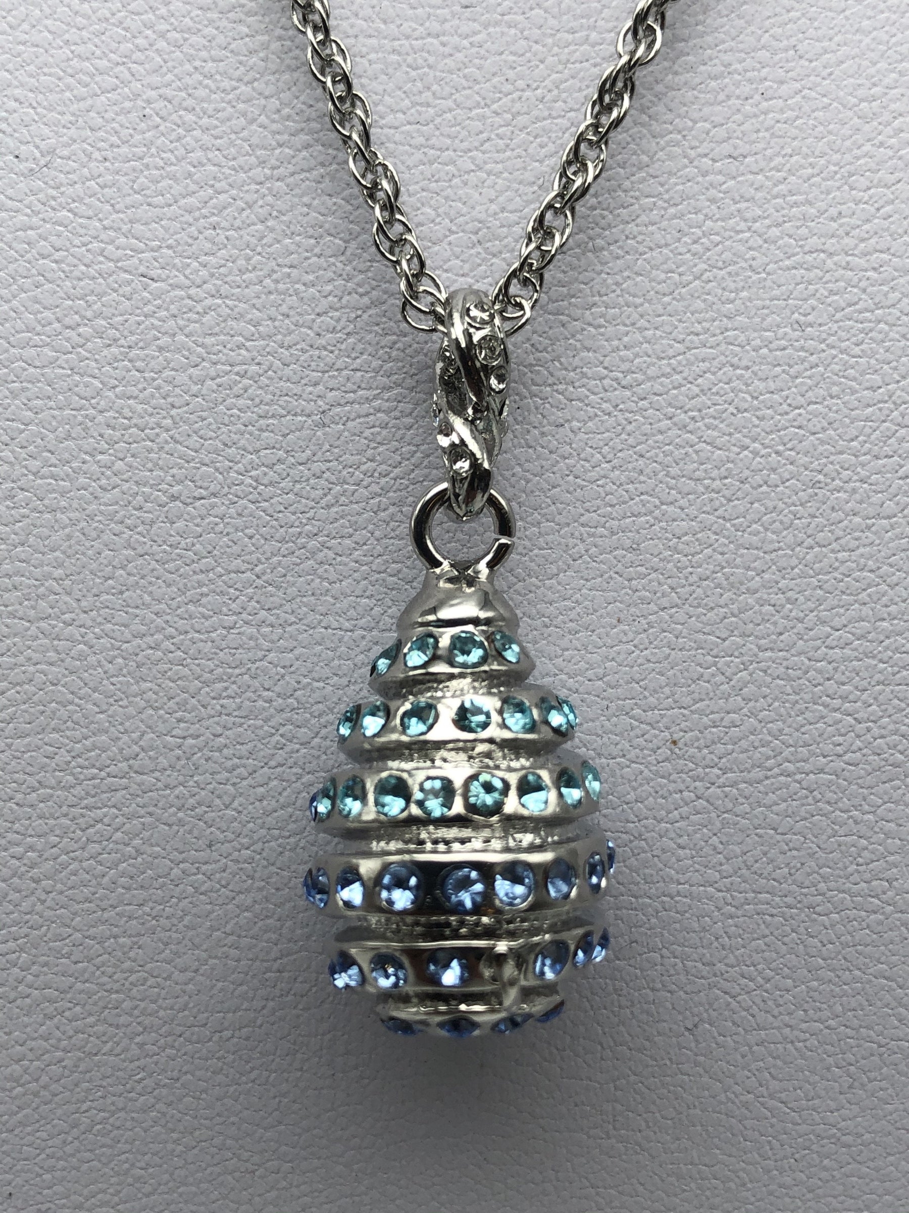 Silver Egg Pendant Necklace jewelry Keren Kopal