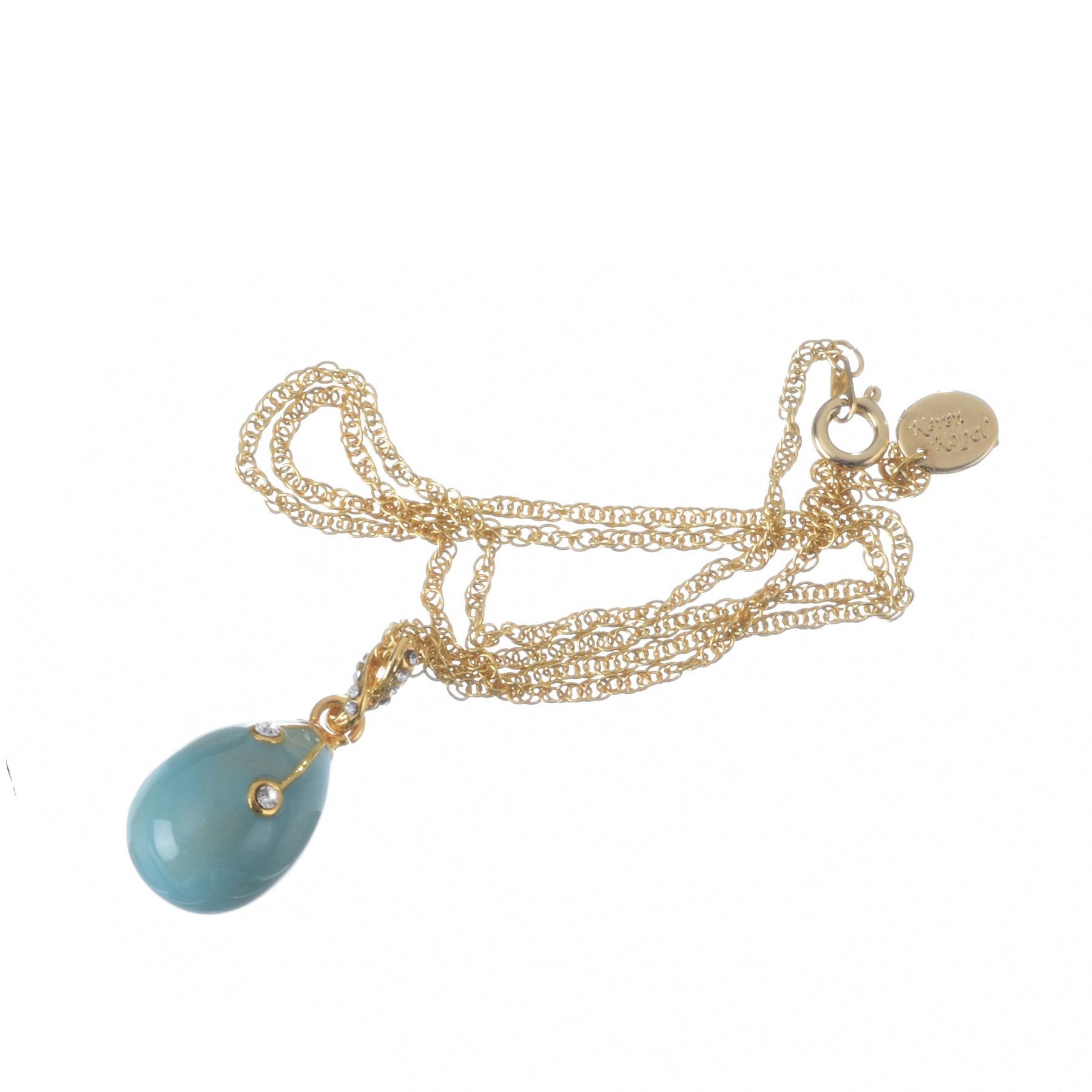 Turquoise Egg Pendant Necklace jewelry Keren Kopal