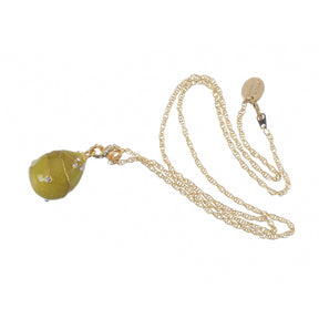 Yellow Egg Pendant Gold Necklace jewelry Keren Kopal
