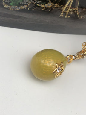 Yellow Egg Star of David Pendant Gold Necklace jewelry Keren Kopal