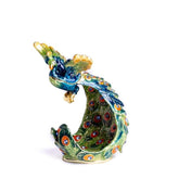 Colorful Decorated Peacock trinket box Keren Kopal