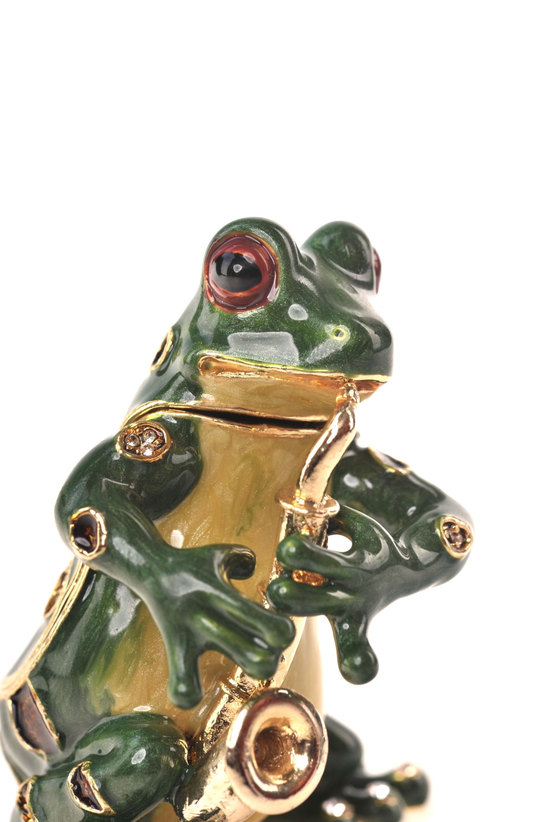 Keren Kopal Frog Playing the Saxophone trinket box 76.50