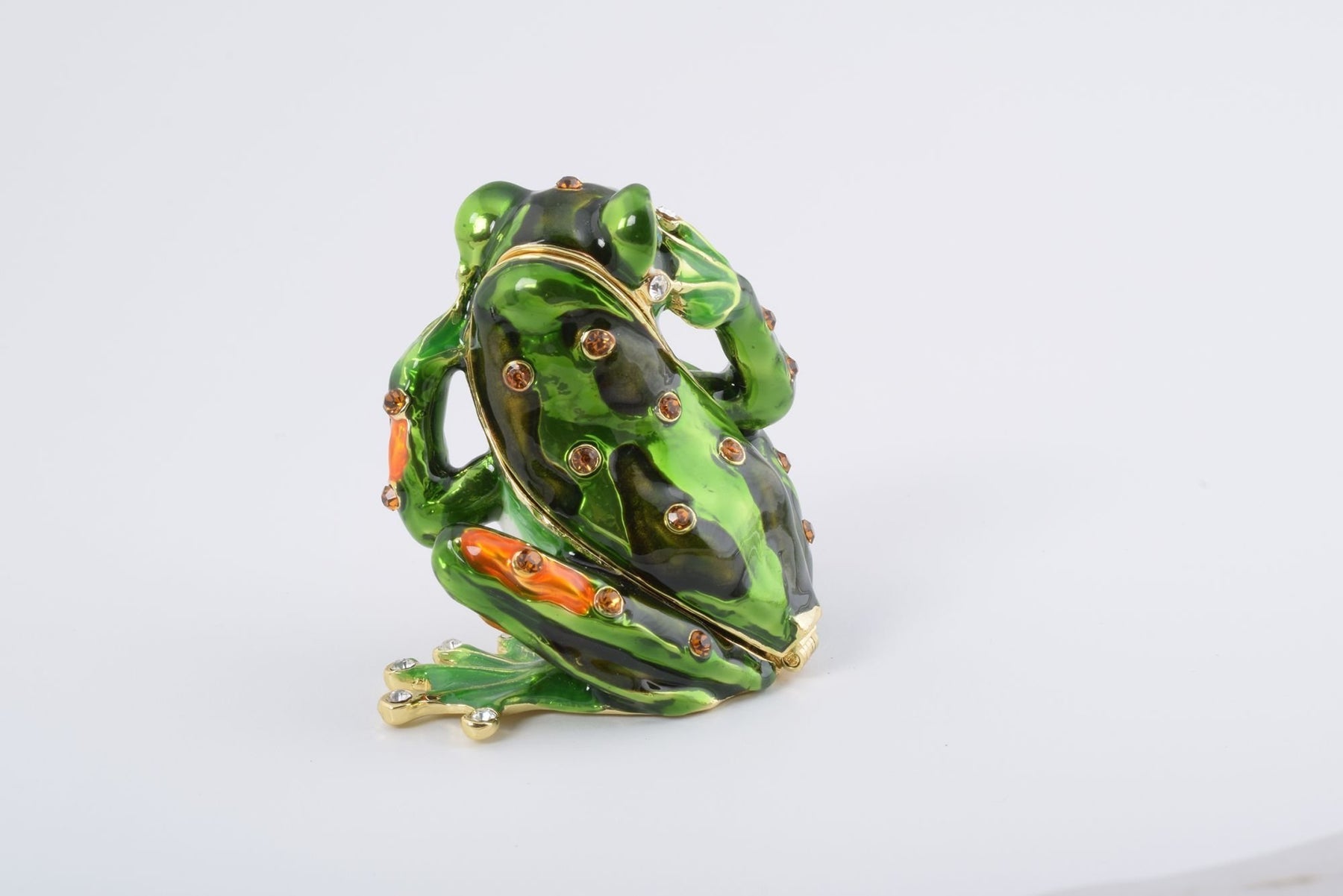 Green Frog Hear No Evil trinket box Keren Kopal