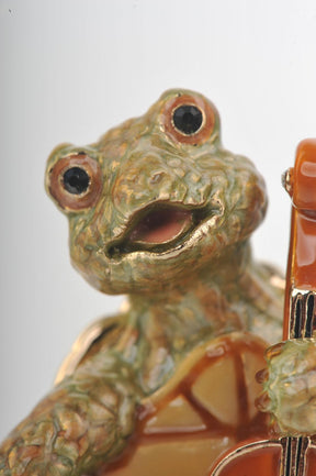 Turtle Playing the Cello trinket box Keren Kopal