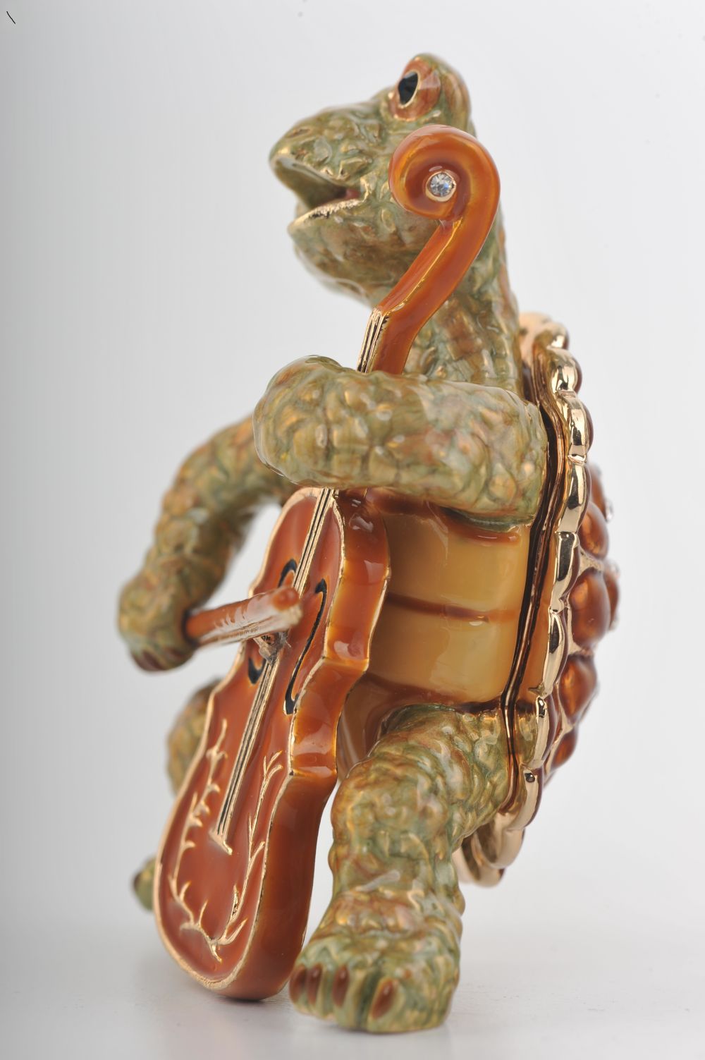 Turtle Playing the Cello trinket box Keren Kopal