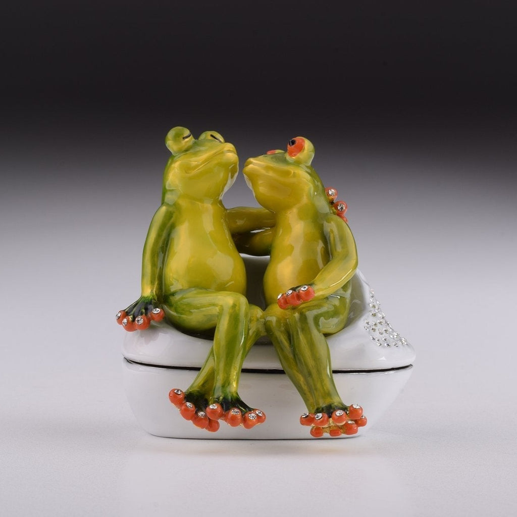Two Frogs in love Sitting Together