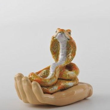 Keren Kopal Zodiac Snake Laying on Hand trinket box 60.25